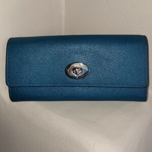 Y2K Coach Blue Turquoise Wallet